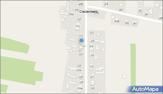 Wielka Wieś, Wielka Wieś, 216, mapa Wielka Wieś