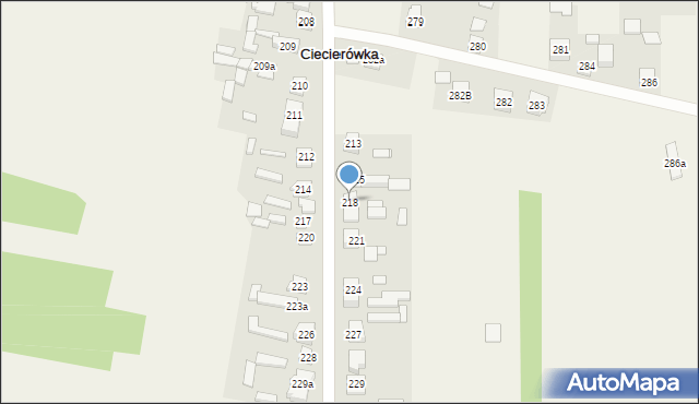 Wielka Wieś, Wielka Wieś, 218, mapa Wielka Wieś