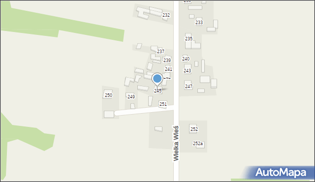 Wielka Wieś, Wielka Wieś, 245, mapa Wielka Wieś