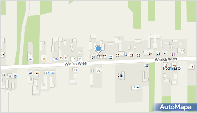 Wielka Wieś, Wielka Wieś, 28, mapa Wielka Wieś