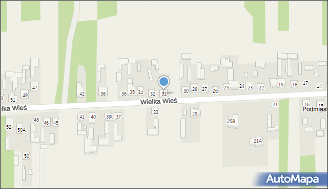 Wielka Wieś, Wielka Wieś, 31, mapa Wielka Wieś