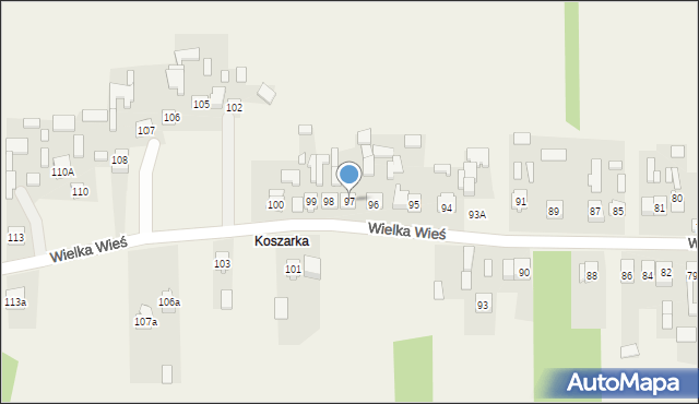 Wielka Wieś, Wielka Wieś, 97, mapa Wielka Wieś