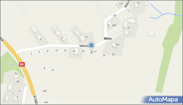 Wielka Wieś, Winna, 20, mapa Wielka Wieś