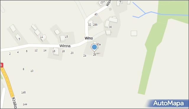 Wielka Wieś, Winna, 26, mapa Wielka Wieś