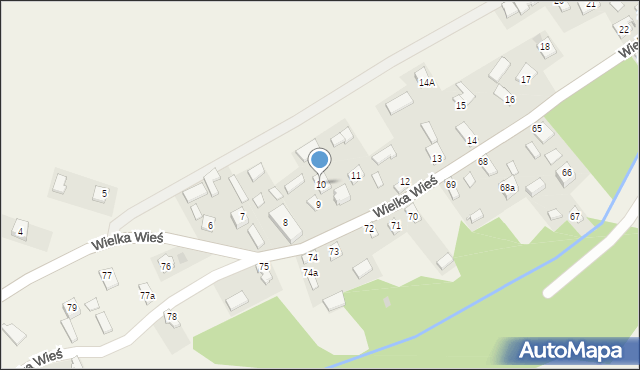 Wielka Wieś, Wielka Wieś, 10, mapa Wielka Wieś