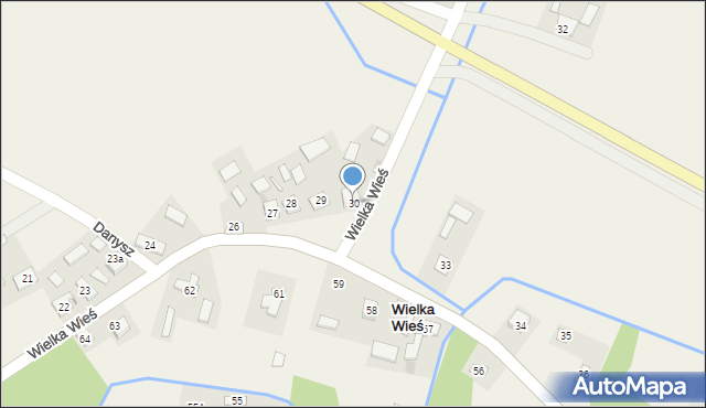 Wielka Wieś, Wielka Wieś, 30, mapa Wielka Wieś