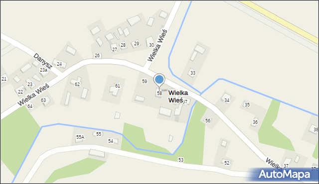 Wielka Wieś, Wielka Wieś, 58, mapa Wielka Wieś