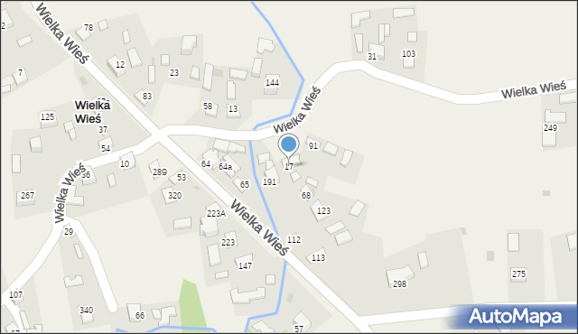 Wielka Wieś, Wielka Wieś, 17, mapa Wielka Wieś