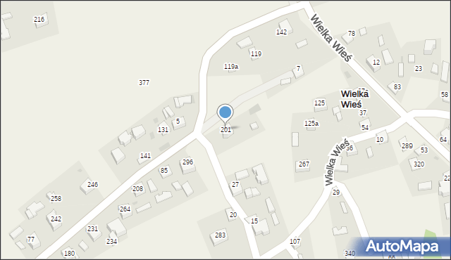 Wielka Wieś, Wielka Wieś, 201, mapa Wielka Wieś
