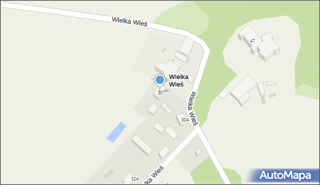 Wielka Wieś, Wielka Wieś, 30, mapa Wielka Wieś