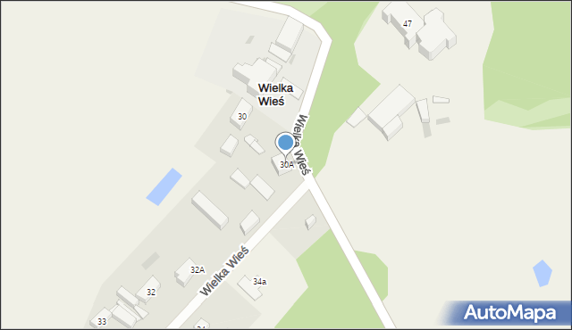 Wielka Wieś, Wielka Wieś, 30A, mapa Wielka Wieś