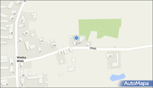 Wielka Wieś, Wielka Wieś, 12, mapa Wielka Wieś