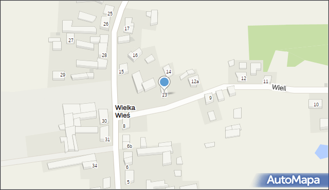 Wielka Wieś, Wielka Wieś, 13, mapa Wielka Wieś
