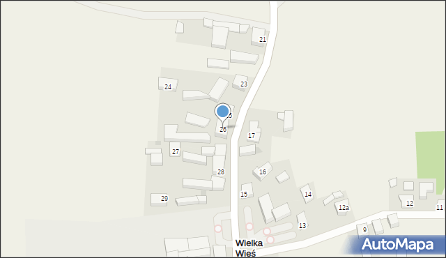 Wielka Wieś, Wielka Wieś, 26, mapa Wielka Wieś