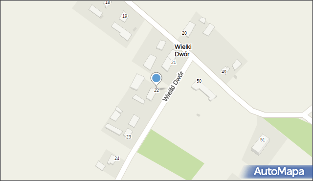 Wielki Dwór, Wielki Dwór, 22, mapa Wielki Dwór