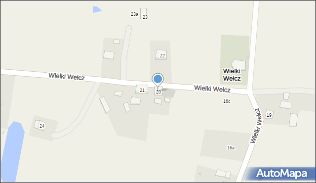 Wielki Wełcz, Wielki Wełcz, 20, mapa Wielki Wełcz