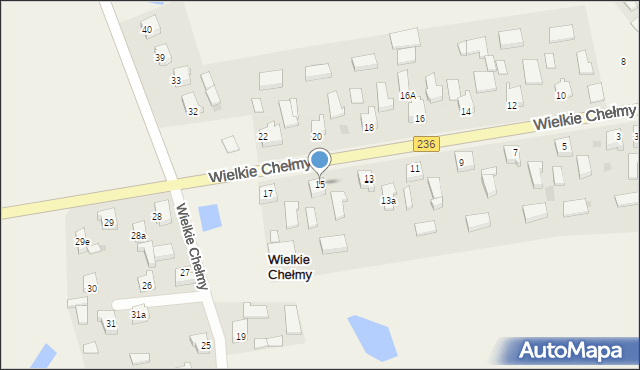 Wielkie Chełmy, Wielkie Chełmy, 15, mapa Wielkie Chełmy