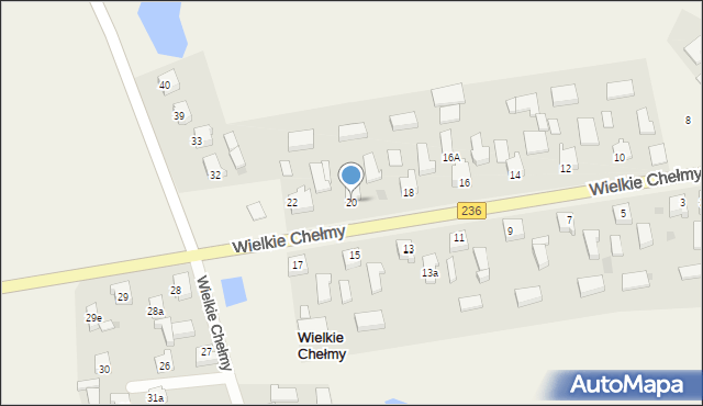 Wielkie Chełmy, Wielkie Chełmy, 20, mapa Wielkie Chełmy