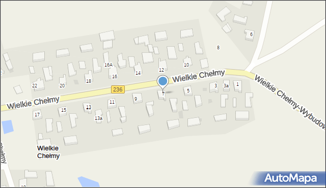 Wielkie Chełmy, Wielkie Chełmy, 7, mapa Wielkie Chełmy