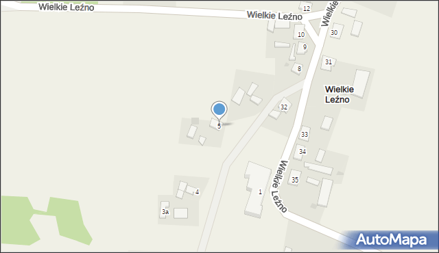 Wielkie Leźno, Wielkie Leźno, 5, mapa Wielkie Leźno