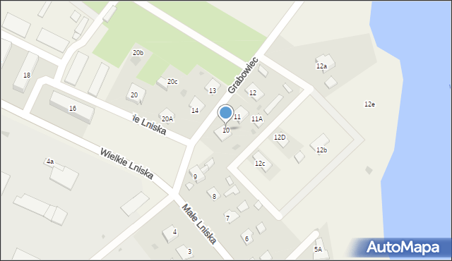 Wielkie Lniska, Wielkie Lniska, 10, mapa Wielkie Lniska