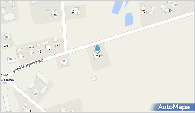 Wielkie Rychnowo, Wielkie Rychnowo, 20A, mapa Wielkie Rychnowo
