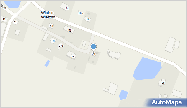 Wielkie Wierzno, Wielkie Wierzno, 23, mapa Wielkie Wierzno