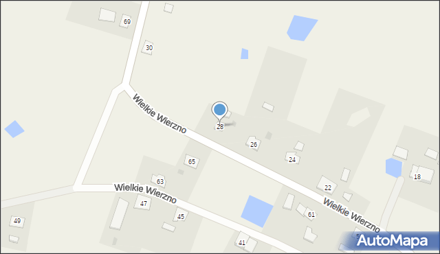 Wielkie Wierzno, Wielkie Wierzno, 28, mapa Wielkie Wierzno