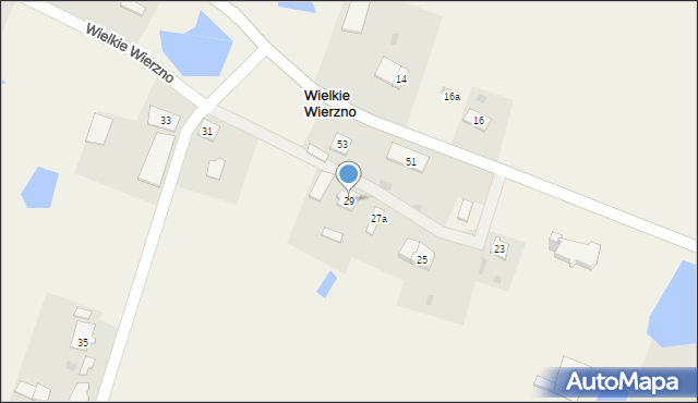 Wielkie Wierzno, Wielkie Wierzno, 29, mapa Wielkie Wierzno