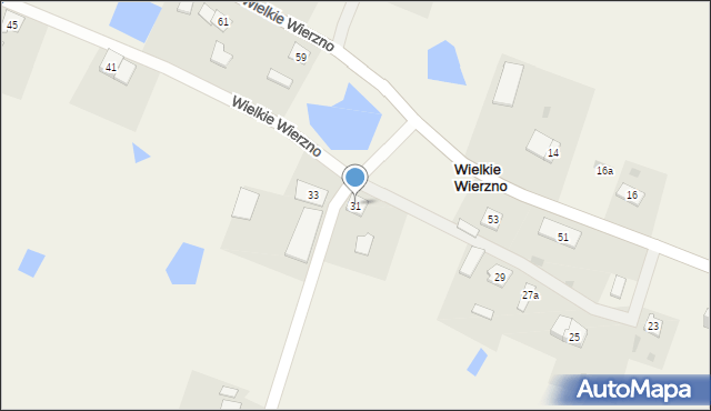 Wielkie Wierzno, Wielkie Wierzno, 31, mapa Wielkie Wierzno