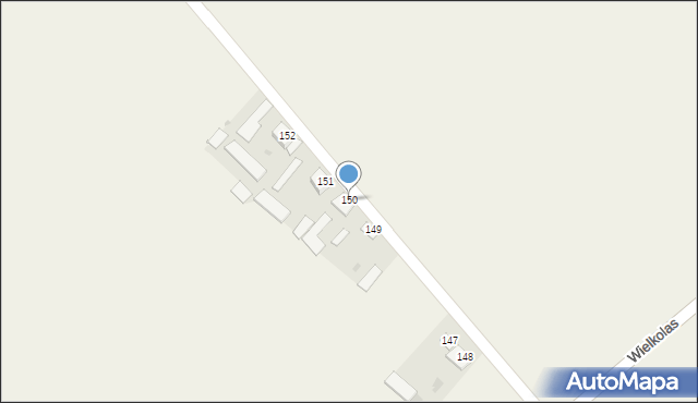 Wielkolas, Wielkolas, 150, mapa Wielkolas