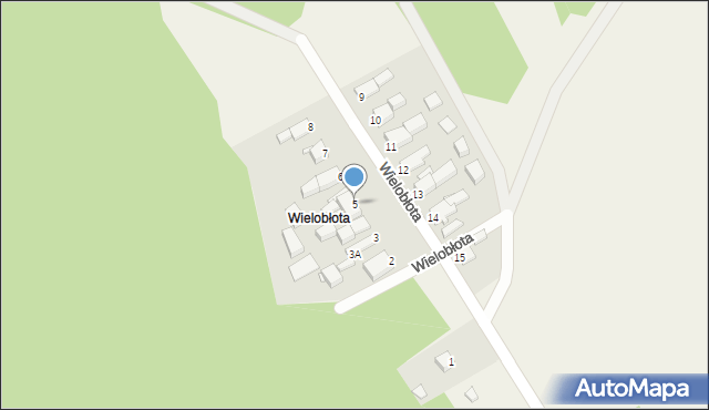 Wielobłota, Wielobłota, 5, mapa Wielobłota