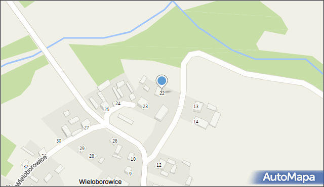 Wieloborowice, Wieloborowice, 22, mapa Wieloborowice