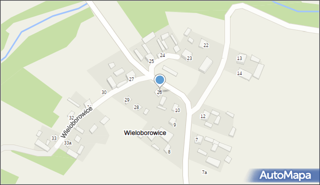 Wieloborowice, Wieloborowice, 26, mapa Wieloborowice