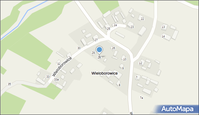 Wieloborowice, Wieloborowice, 28, mapa Wieloborowice