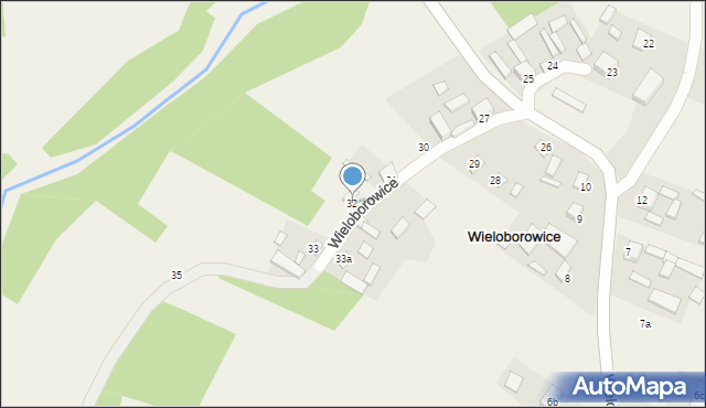 Wieloborowice, Wieloborowice, 32, mapa Wieloborowice