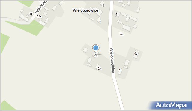 Wieloborowice, Wieloborowice, 6b, mapa Wieloborowice