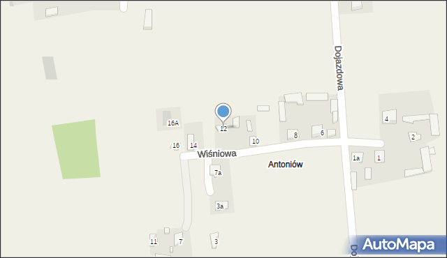 Wielogóra, Wiśniowa, 12, mapa Wielogóra