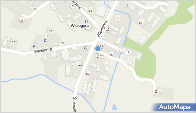 Wielogóra, Wielogóra, 17, mapa Wielogóra