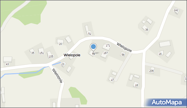 Wielopole, Wielopole, 59, mapa Wielopole