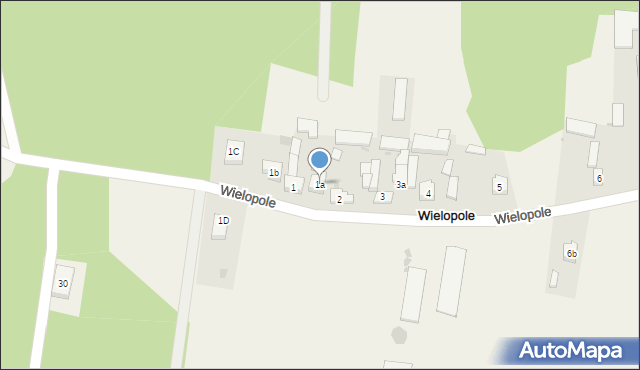 Wielopole, Wielopole, 1a, mapa Wielopole