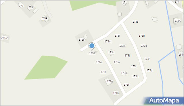 Wielopole Skrzyńskie, Wielopole Skrzyńskie, 171d, mapa Wielopole Skrzyńskie