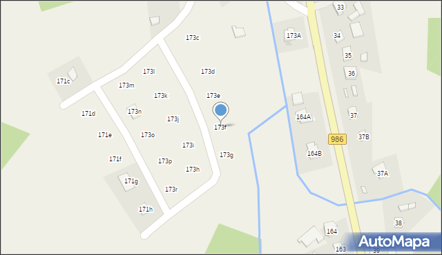 Wielopole Skrzyńskie, Wielopole Skrzyńskie, 173f, mapa Wielopole Skrzyńskie