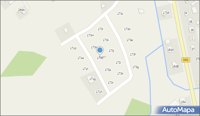 Wielopole Skrzyńskie, Wielopole Skrzyńskie, 173o, mapa Wielopole Skrzyńskie