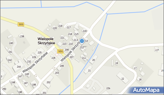 Wielopole Skrzyńskie, Wielopole Skrzyńskie, 212, mapa Wielopole Skrzyńskie