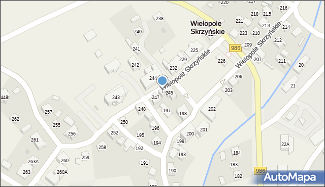 Wielopole Skrzyńskie, Wielopole Skrzyńskie, 246, mapa Wielopole Skrzyńskie