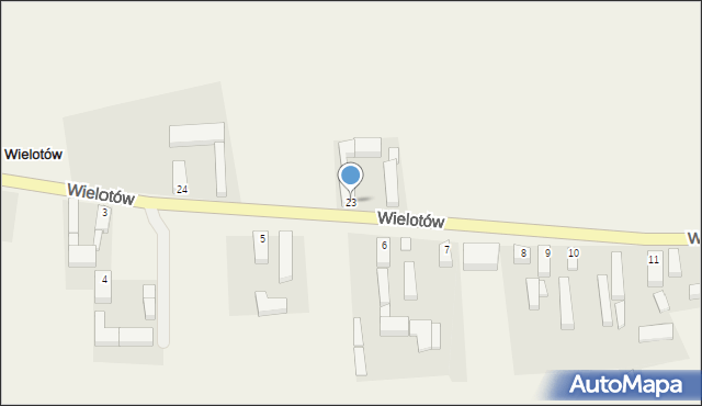 Wielotów, Wielotów, 23, mapa Wielotów