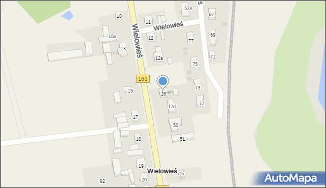 Wielowieś, Wielowieś, 16, mapa Wielowieś