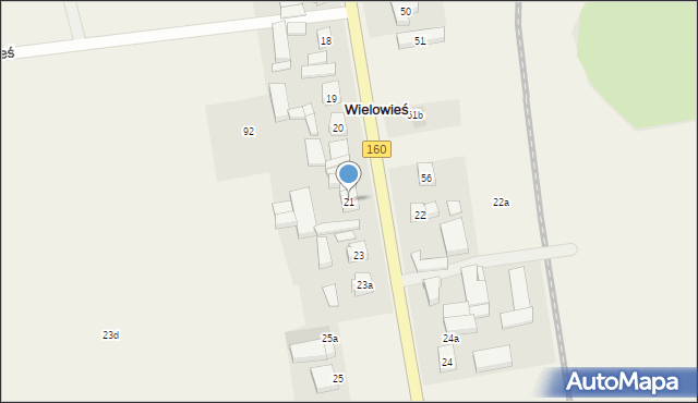 Wielowieś, Wielowieś, 21, mapa Wielowieś