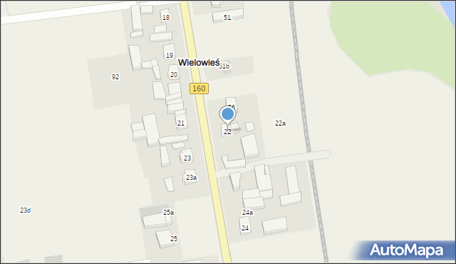 Wielowieś, Wielowieś, 22, mapa Wielowieś